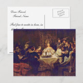 Simson op het bruiloftsfeest het mysterie opgeven briefkaart (Voorkant / Achterkant)