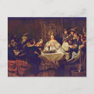 Simson op het bruiloftsfeest het mysterie opgeven briefkaart