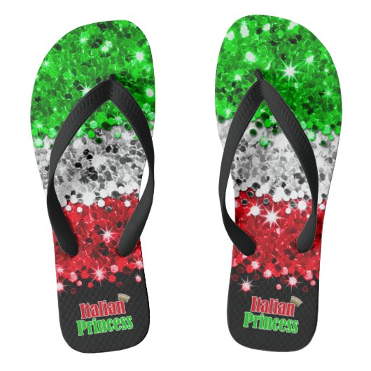 Simulate Sparkly Glitter Italiaanse prinses Teenslippers (Voetbed)