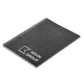 Simulated Black Leather Business Logo Notitieboek (Linkerzijde)