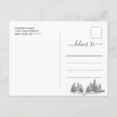 Simulated Kraft Paper Wedding Save the Date Briefkaart (Achterkant)