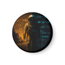 Simulatie Fase Een Poster - Glitch Astronaut Art