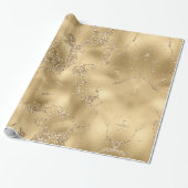 Simulatie van goudolie en glittertextuur cadeaupapier (Uitgerold)