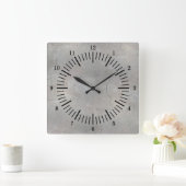 Simulatiebeton oude school vierkante klok (Huis)