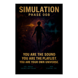 Simulatiefase 008 - Digital Glitch-Poster Perfect Poster