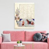 Simurgh biedt Moskou aan, de vader van Roustem Canvas Afdruk (Insitu (Woonkamer))