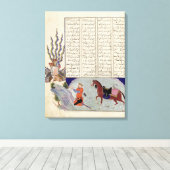 Simurgh biedt Moskou aan, de vader van Roustem Canvas Afdruk (Insitu (Houten vloer))