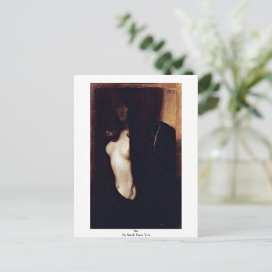 Sin by Stuck Franz Von Briefkaart (Staand voorkant)