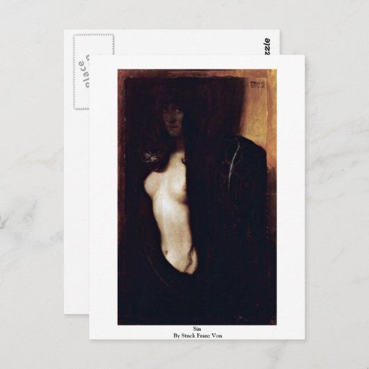 Sin by Stuck Franz Von Briefkaart (Voorkant / Achterkant)