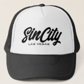 Sin City Las Vegas scripttypografie-trucker Trucker Pet (Voorkant)