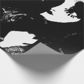 Sin City Style Vrouw - Op Zwarte Achtergrond Cadeaupapier (Hoek)