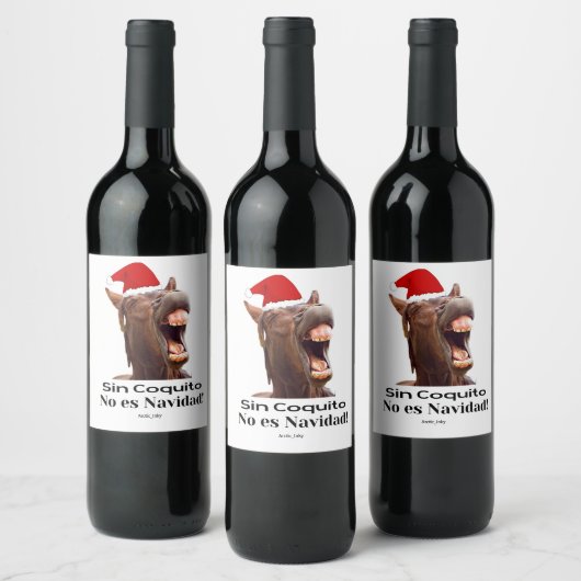 Sin Coquito No Es Navidad Wijn Etiket (Flessen)