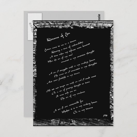 Sin-dromen Briefkaart (Voorkant / Achterkant)