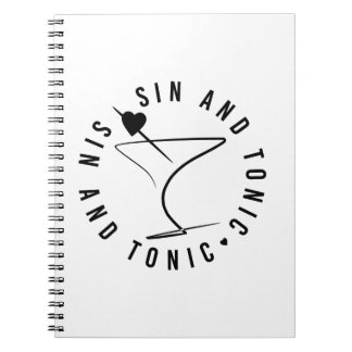 Sin- en tonic-laptop notitieboek