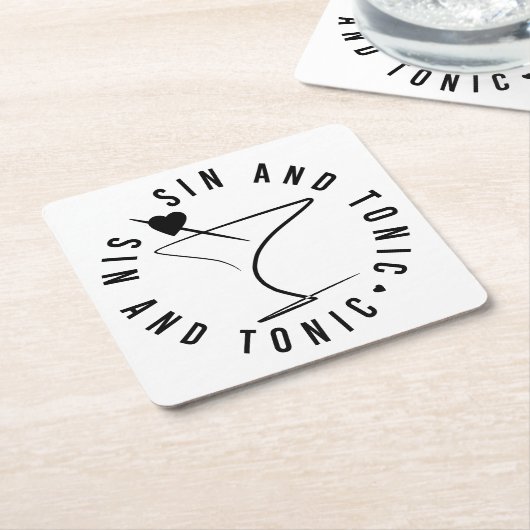 Sin en Tonic Onderzetter (Schuin)