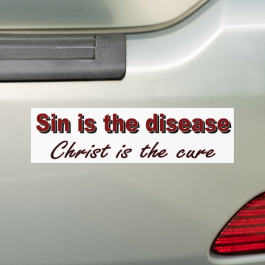 Sin is de ziekte bumpersticker (Op auto)