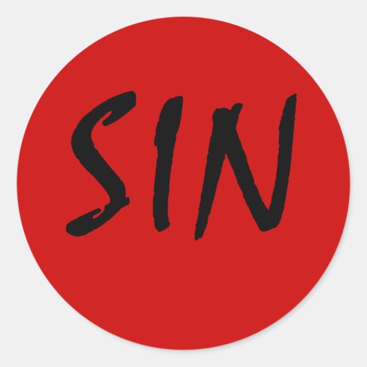 SIN RONDE STICKER (Voorkant)