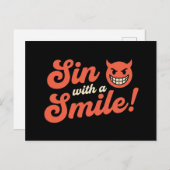 Sin With a Smile Briefkaart (Voorkant / Achterkant)