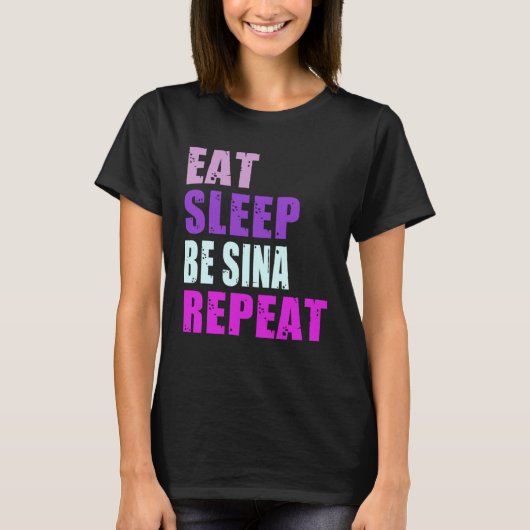 Sina Eat Sleep Be Repeat Sina T-shirt (Voorkant)