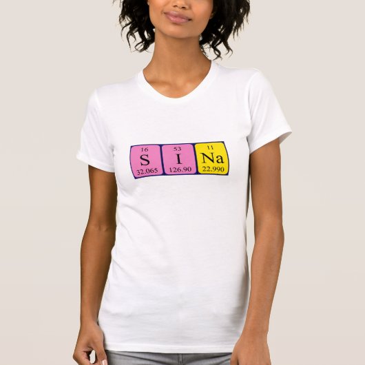 Sina periodiek table name shirt (Voorkant)