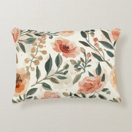 Sina-waterverf bloemen botanische schildering accent kussen