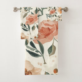 Sina-waterverf bloemen botanische schildering bad handdoek