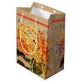 Sinaalhydrangea en libel middel grote cadeautas (Achterkant Gekanteld)