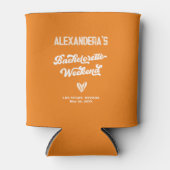 Sinaarappelkleurig zomer bruidsfeest cadeautje blikjeskoeler (Voorkant)