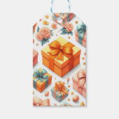 Sinaarlint cadeauverpakking mooie waterverf verjaa cadeaulabel (Voorkant)