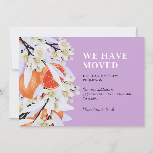 Sinaas Citroen Botanische Krans Bloemig Nieuw Thui Kaart (Voorkant)