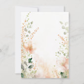 Sinaas en perzik waterverf bloemendecoratie lege t kaart (Voorkant)