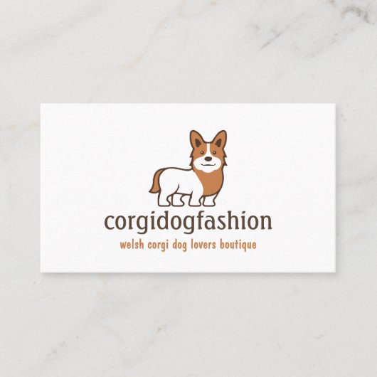 Sinaas Hond Welsh Corgi Visitekaartje (Voorkant)