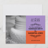 Sinaas & Lavendel Save the Date Aankondigingen (Voorkant / Achterkant)