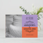 Sinaas & Lavendel Save the Date Aankondigingen (Staand voorkant)
