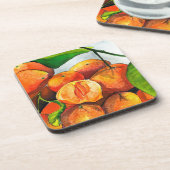 Sinaas mandarijn aquarel fruit kunst bier onderzetter (Linkerzijde)