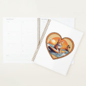 Sinaas Oranje Tabby Surfende Kat Planner (Display)