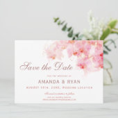 Sinaas Orchidee Aquarel Bloem Bloem Bruiloft Save The Date (Staand voorkant)