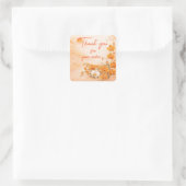 Sinaas orchidee Dank u voor uw bestelling Vierkante Sticker (Tas)