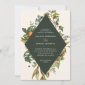 Sinaas waterverf botanische trouw save the date (Voorkant)