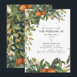 Sinaasachtige citrus waterverf botanische bruiloft save the date<br><div class="desc">Sinaasachtige citrus waterverf bloem- en blad bruiloft save the date kaart. Mooie handgeschilderde bloem waterverf en modern schrifttype.</div>
