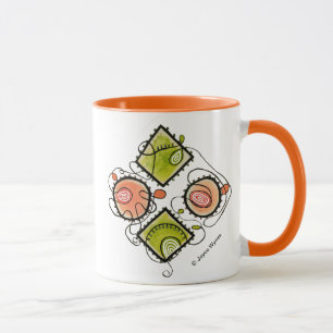 Sinaasappel 11 oz Combo Mok-Random Scribbles Mok