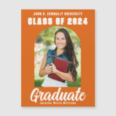 Sinaasappel 2024 Afstuderen foto boog magneet Kaar (Voorkant)