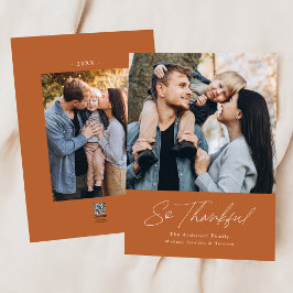 Sinaasappel 2: Dankjewel foto Thanksgiving Feestdagenkaart