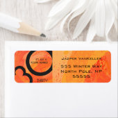 Sinaasappel 30 decennium van de geboorte etiket (Insitu)