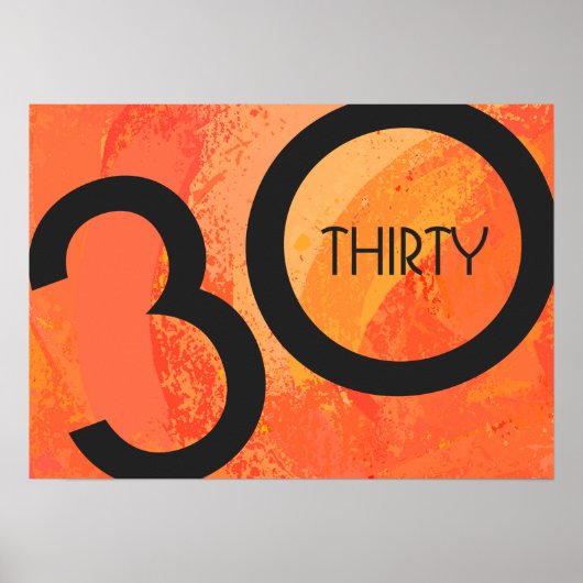 Sinaasappel 30 decennium van de geboorte poster (Voorkant)