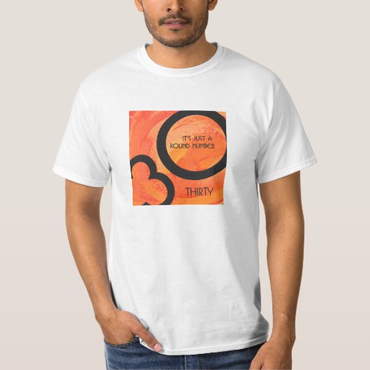 Sinaasappel 30 decennium van de geboorte t-shirt (Voorkant)