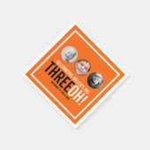 Sinaasappel 30e verjaardag groot Drie OH! aangepas Servet (Hoek)