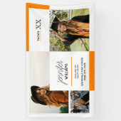 Sinaasappel 3 Foto Afstuderen Banner (Verticaal)