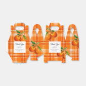 Sinaasappel 3D Citrus Plaid Handgetrokken Baby sho Bedankdoosjes (Uitgevouwen)
