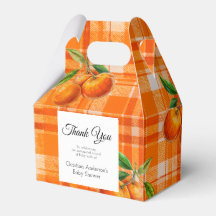 Sinaasappel 3D Citrus Plaid Handgetrokken Baby sho